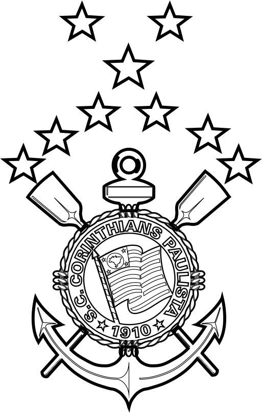 Escudo do Corinthians para Colorir: Baixe Grátis e Imprima o Símbolo do Timão!