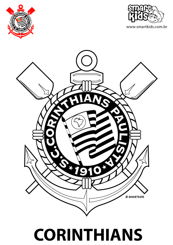 Escudo do Corinthians para Colorir: Baixe Grátis e Imprima o Símbolo do Timão!
