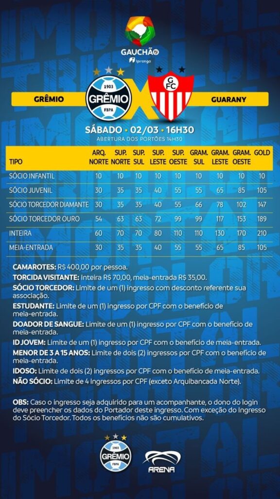 Proximo jogo do Gremio: Saiba quando e onde assistir!
