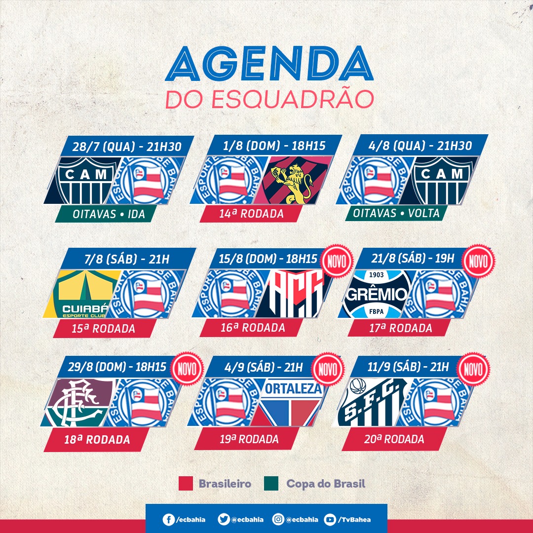 Bahia: saiba quais são os próximos jogos do time!