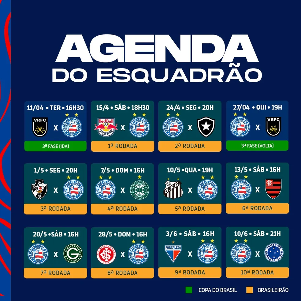 Bahia: saiba quais são os próximos jogos do time!