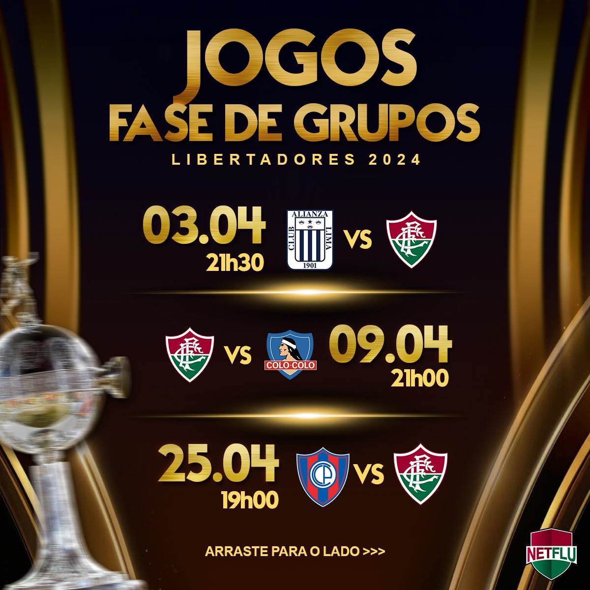 Proximos jogos do Fluminense: Onde assistir e horários.