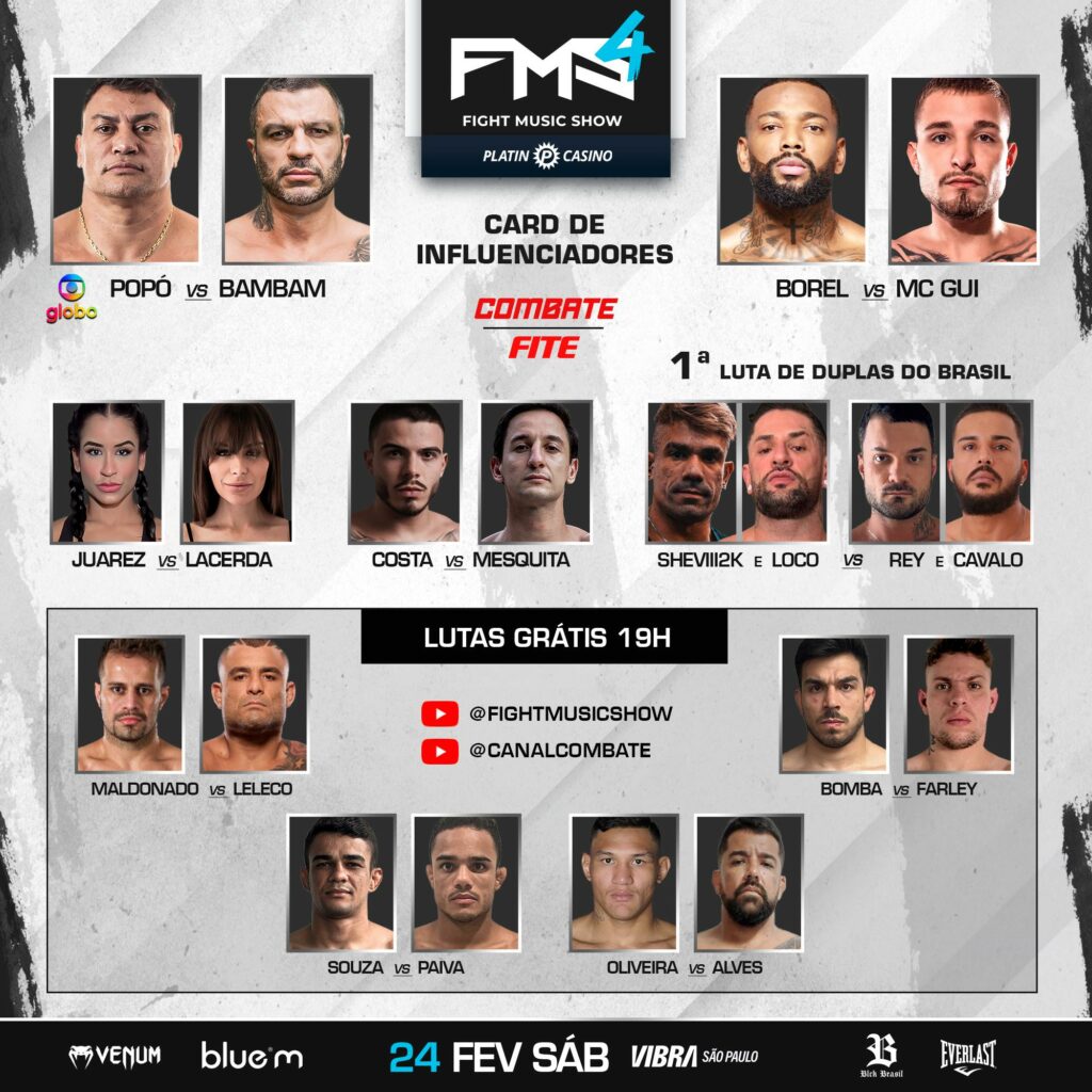 Luta Bambam horário definido: Confira toda a programação do combate.