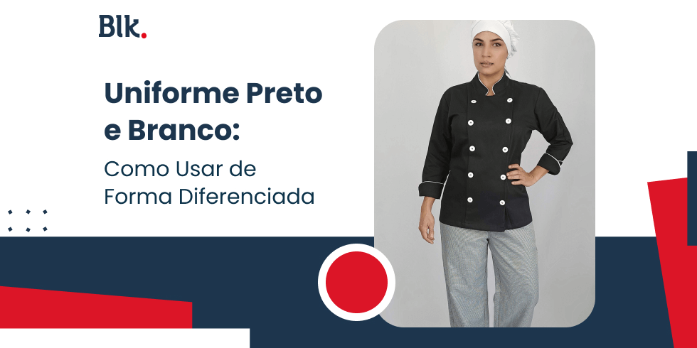 Uniforme preto e branco: opções clássicas e modernas para diversas profissões.