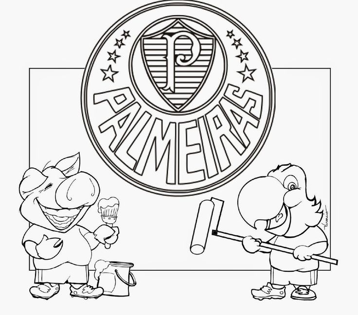 Escudo do Palmeiras para colorir e imprimir: Diversão garantida!