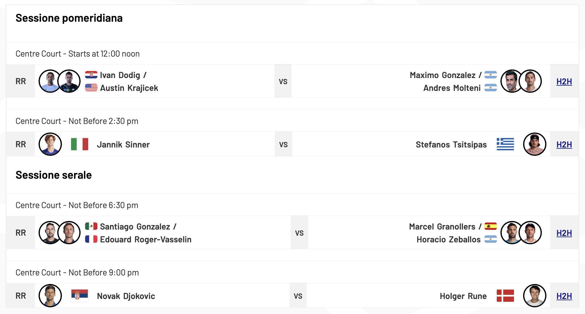 Calendário jogo Sinner: veja as datas dos próximos jogos.