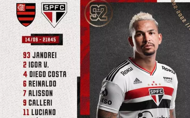 Análise detalhada: Veja as classificações dos jogadores de são paulo futebol clube x flamengo e tire suas conclusões.