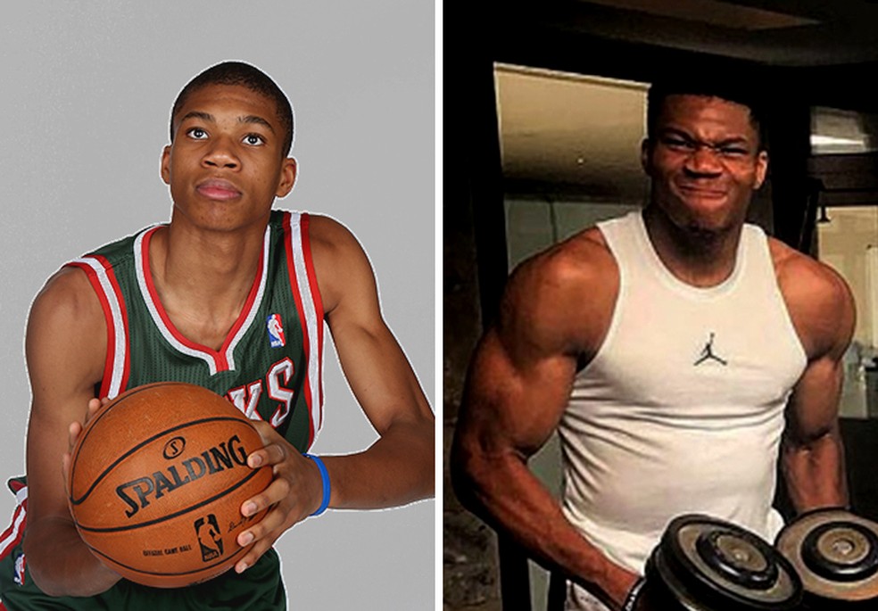 Giannis Antetokounmpo antes e depois: Sua jornada inspiradora no basquete.