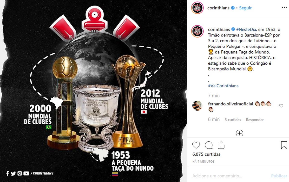 Qual titulo o Corinthians não tem? O Timão sonha com esta taça específica.