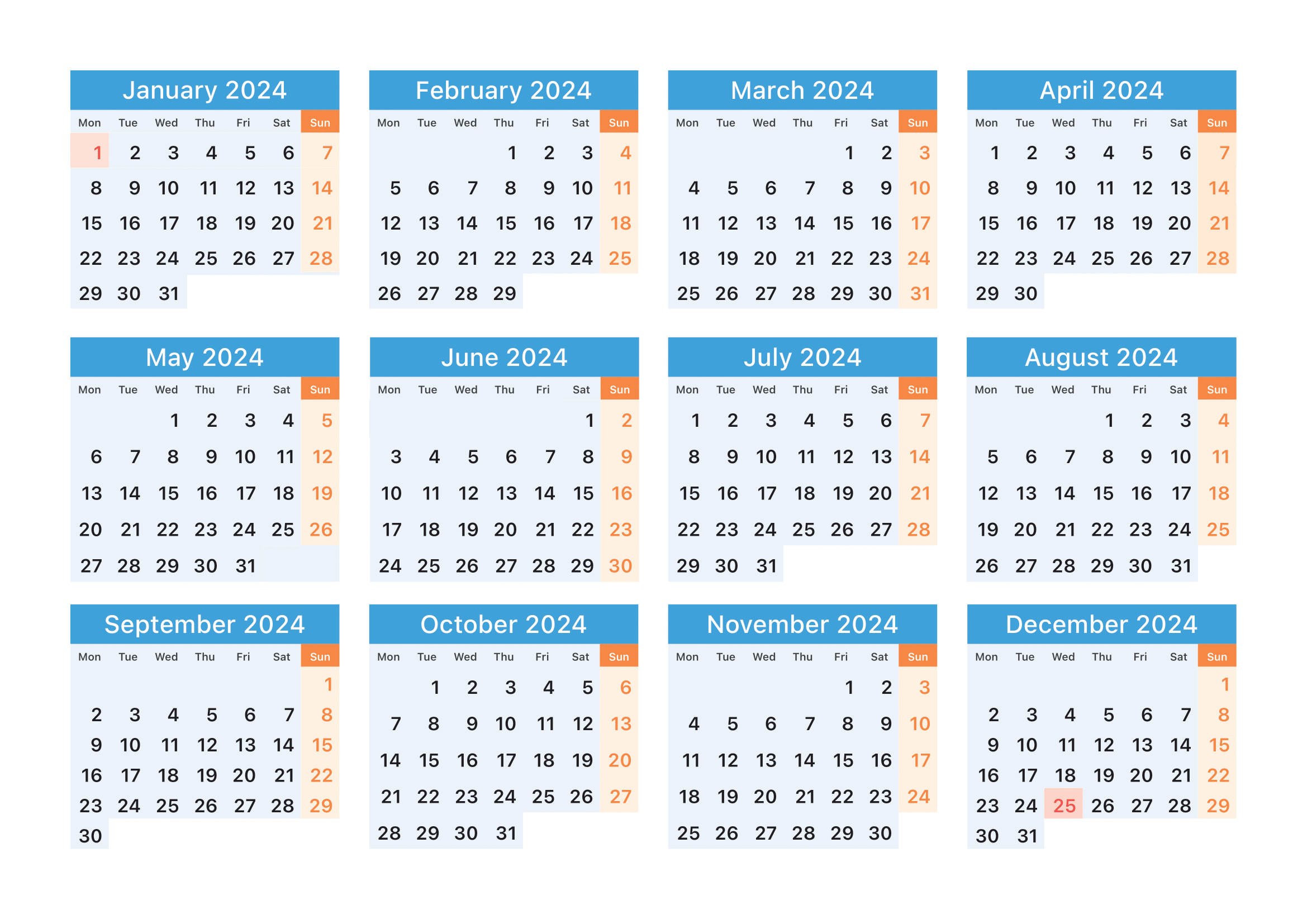 Calendario semanas 2024? Baixe agora e planeje seu ano com eficiencia