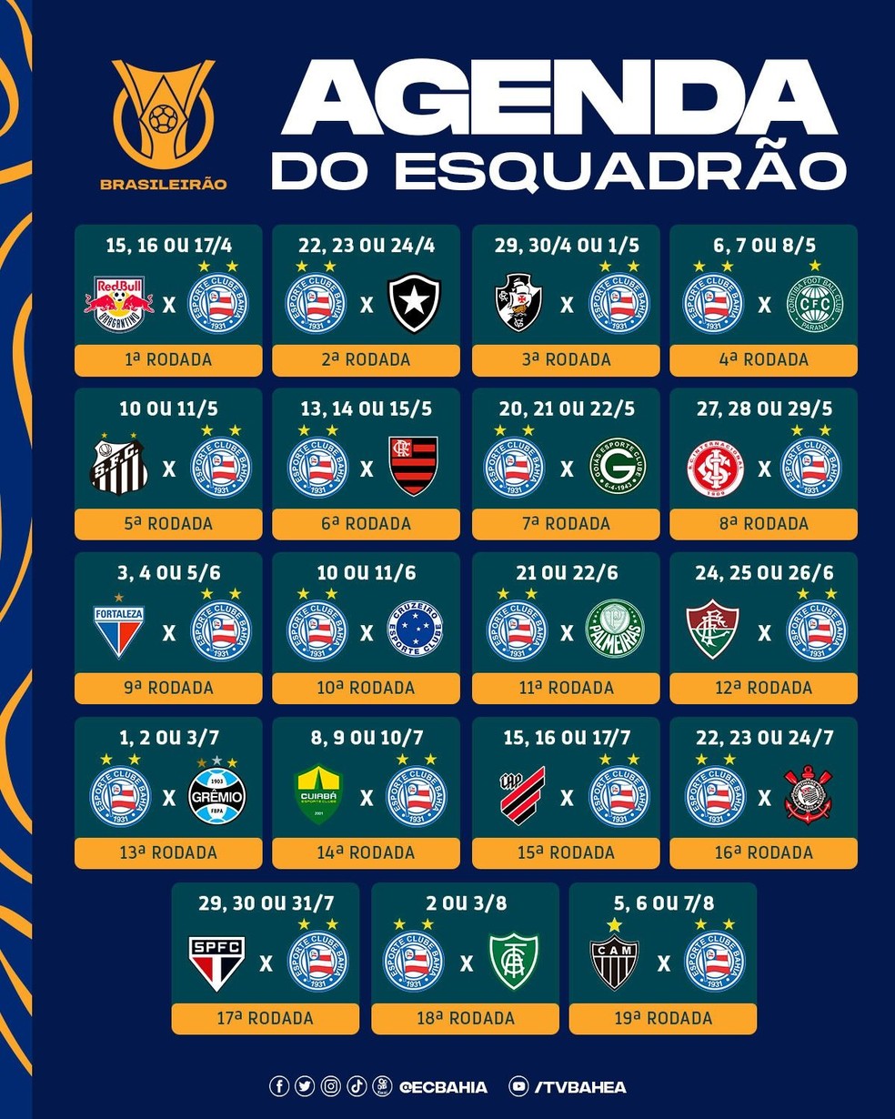 Proximos jogos do Bahia onde ver os horarios dos confrontos