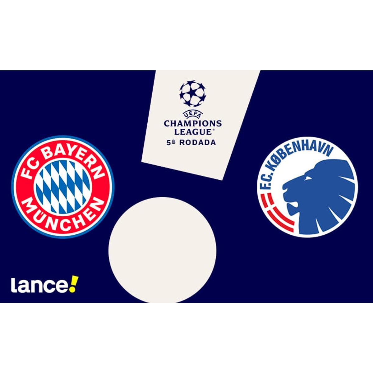 Bayern x F.C. København escalações: Veja como os times vão entrar em campo agora