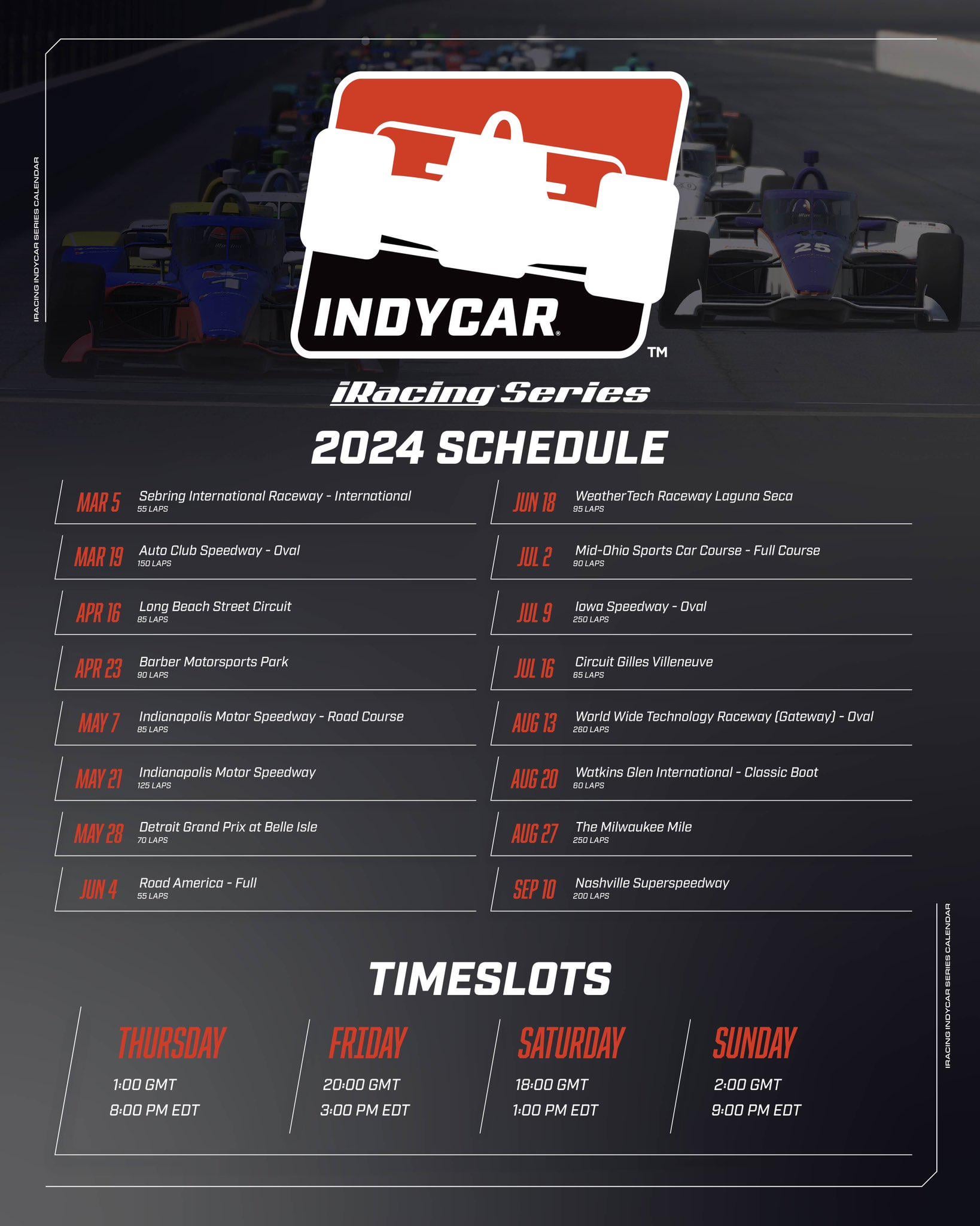 Não perder corridas com Calendário F Indy 2024 como configurar lembretes